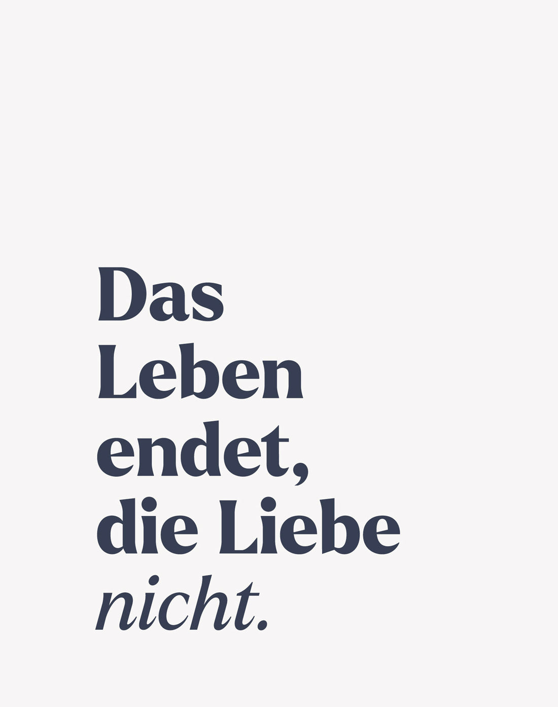 2x Beileidskarten &quot;Das Leben endet, die Liebe nicht&quot;